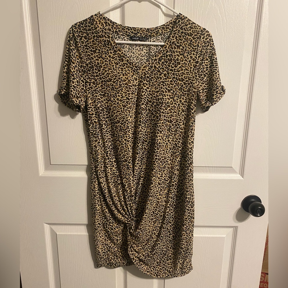 Womens cheetah print dress